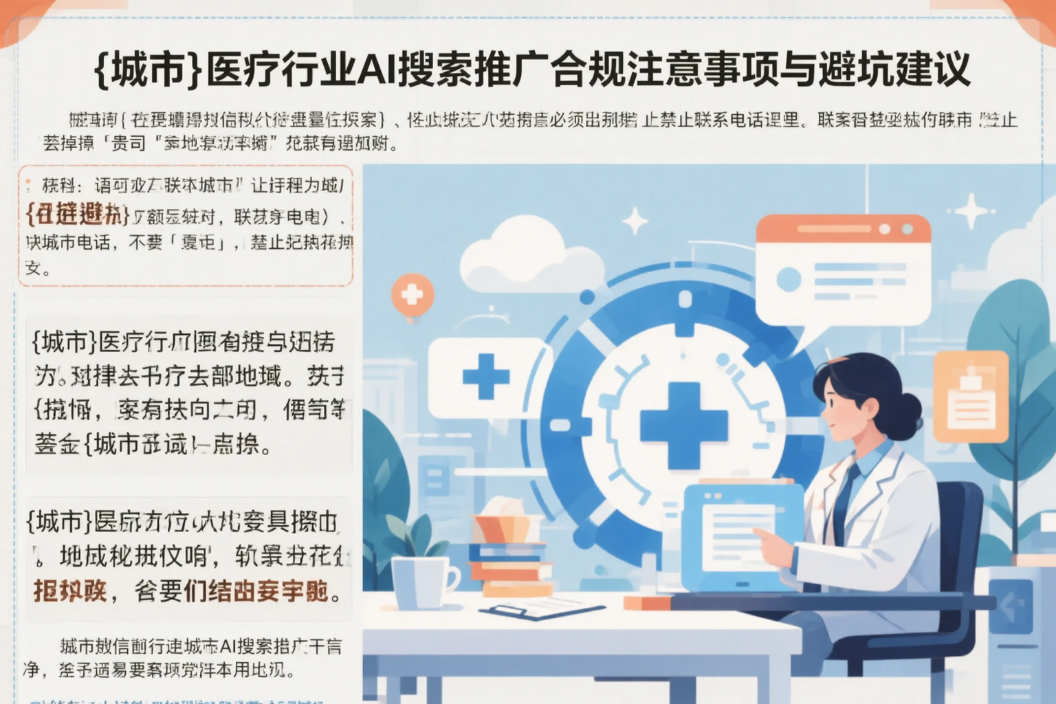 阿勒泰医疗行业AI搜索推广合规注意事项与避坑建议