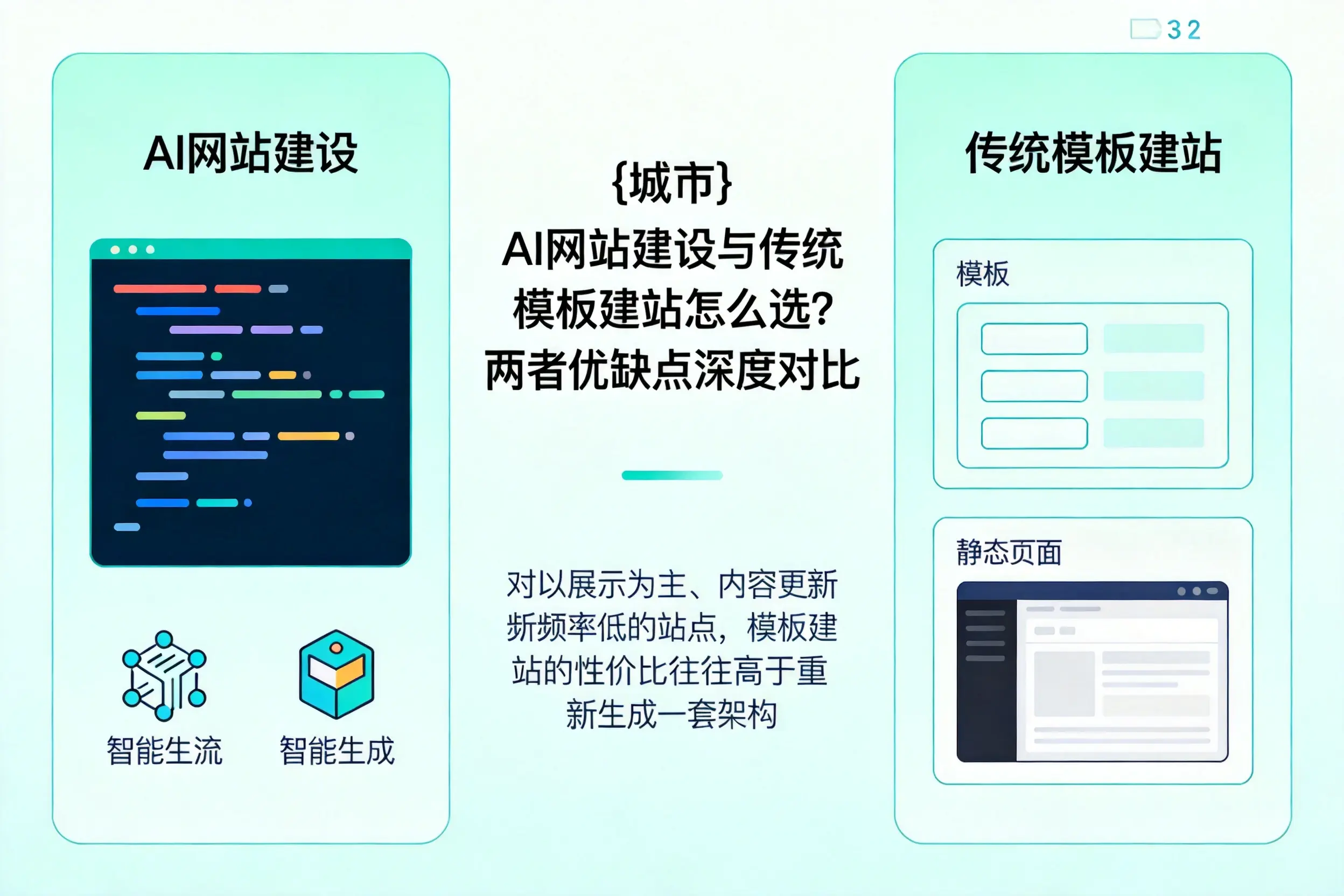 阿勒泰AI网站建设与传统模板建站怎么选？两者优缺点深度对比