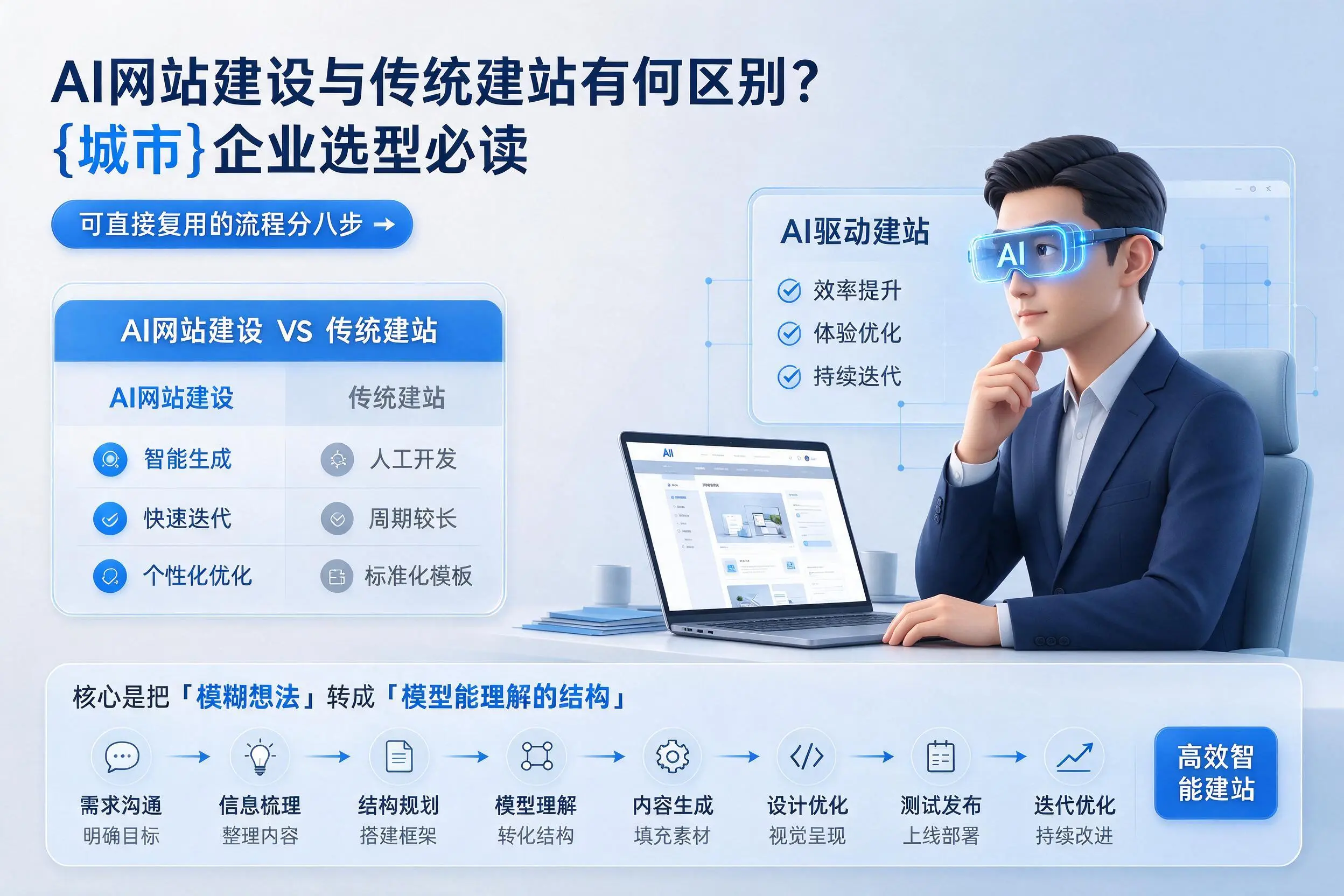AI网站建设与传统建站有何区别？阿勒泰企业选型必读