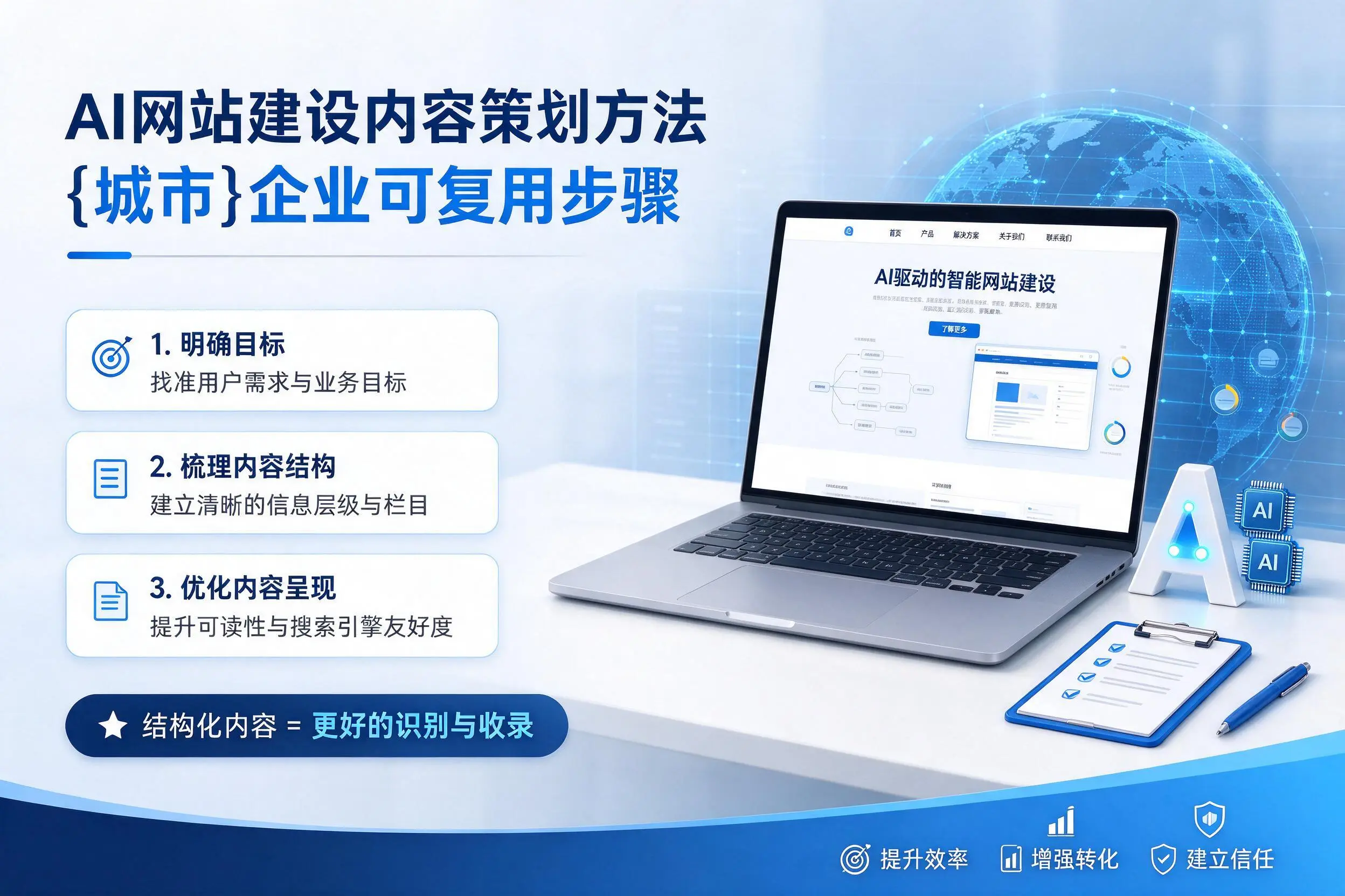 AI网站建设内容策划方法,阿勒泰企业可复用步骤