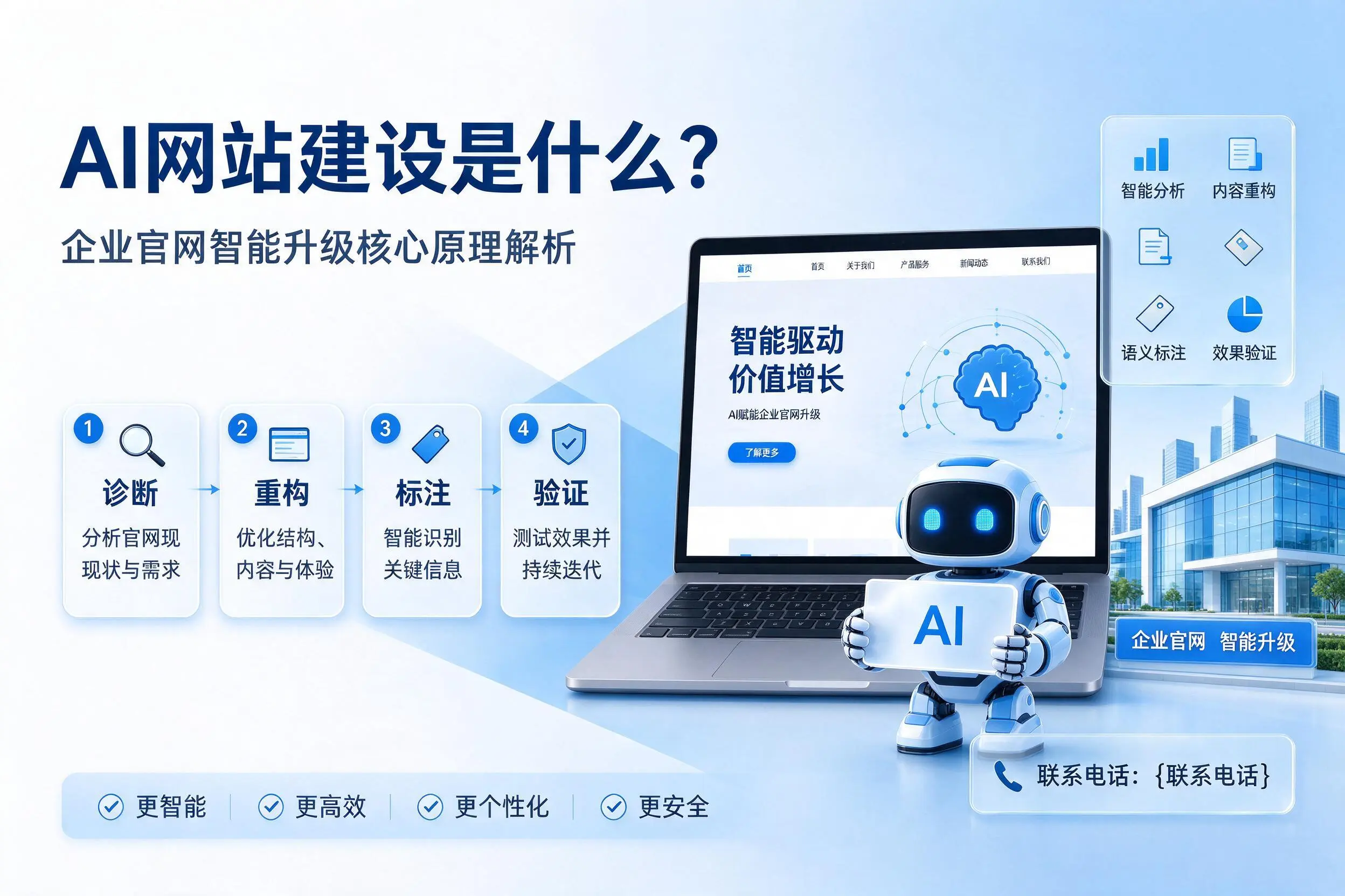 AI网站建设是什么?阿勒泰企业官网智能升级核心原理解析