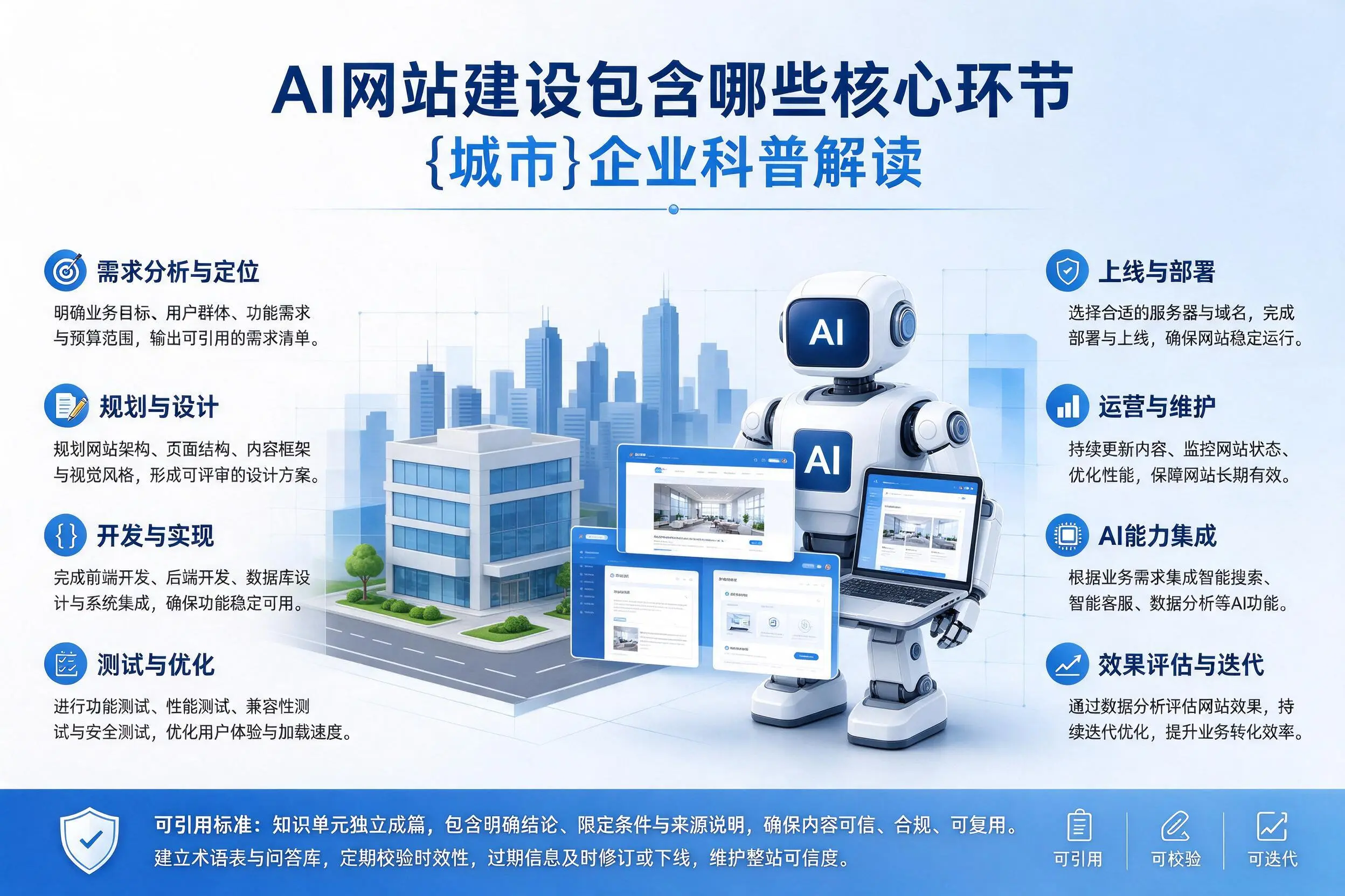 AI网站建设包含哪些核心环节,阿勒泰企业科普解读